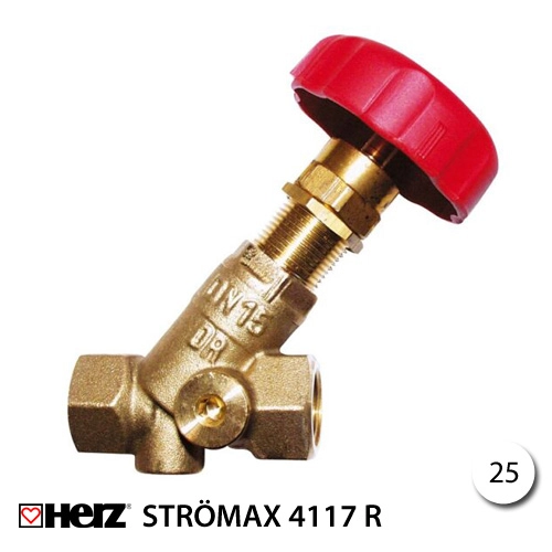 Клапан балансировочный Herz, Ду 25 STROMAX-4117 R (1411763)