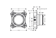 Прихована частина Hansgrohe iBox universal 2 Basic set (01500180) Фото - 4