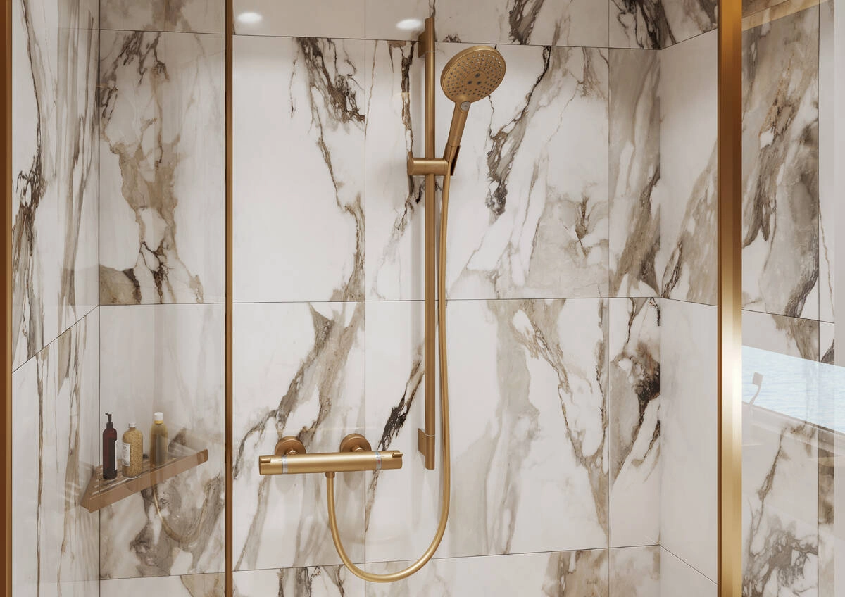 Змішувач із термостатом для душу Hansgrohe Ecostat, бронза (13116140) Фото - 1