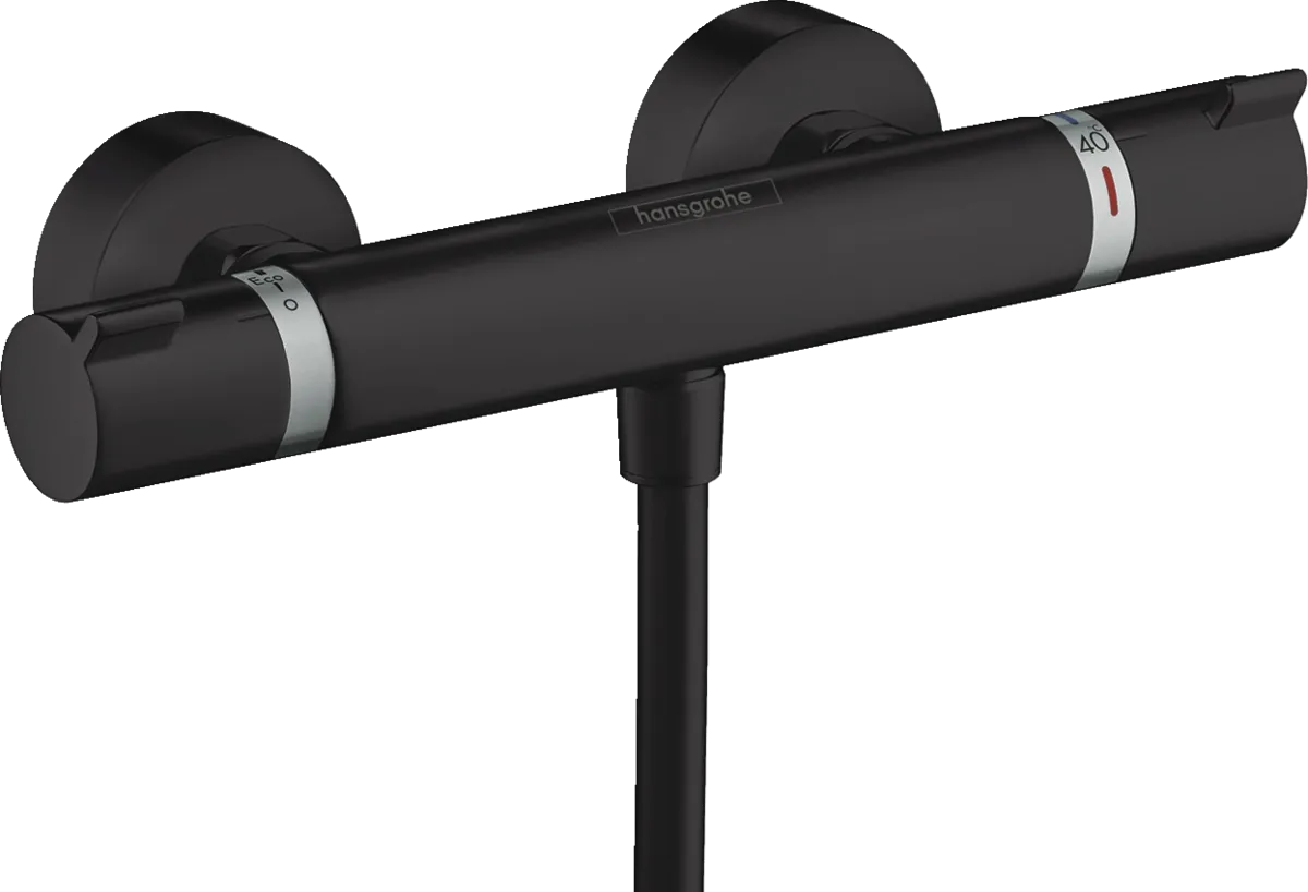 Термостат для душу Hansgrohe Ecostat Comfort, зовнiшньго монтажу, матовий чорний