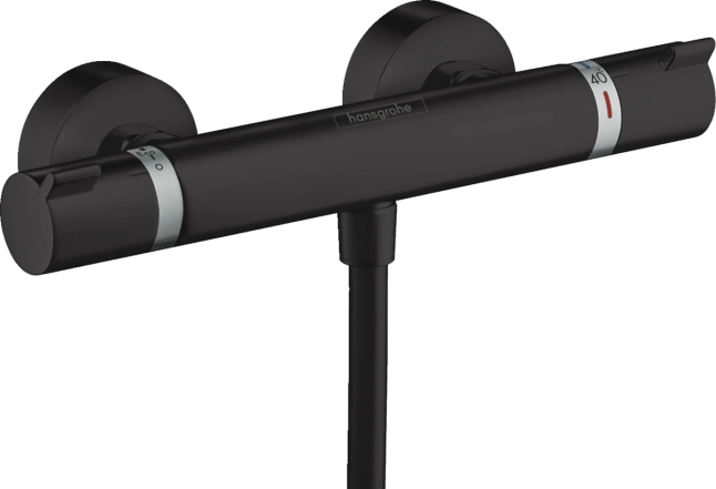 Термостат для душу Hansgrohe Ecostat Comfort, зовнiшньго монтажу, матовий чорний
