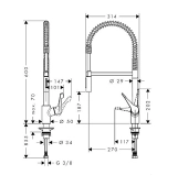 Змiшувач для кухнi Hansgrohe Cento XXL, одноважiльний Фото - 2