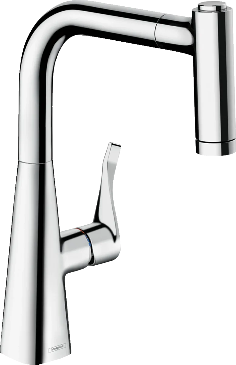 Змішувач для кухні Hansgrohe Metris з висувним виливом (14834000)