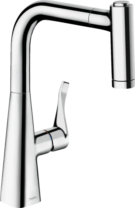 Змішувач для кухні Hansgrohe Metris з висувним виливом (14834000)