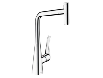 Змішувач для кухні Hansgrohe Metris Select M71 320 з витяжним шлангом (14884000)