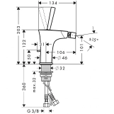 Смеситель для биде Hansgrohe PuraVida (15270000) Фото - 1