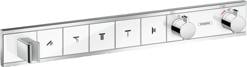 Термостат прихованого монтажу Hansgrohe RainSelect на 5 виходів, білий / хром (15358400)