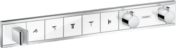 Термостат прихованого монтажу Hansgrohe RainSelect на 5 виходів, білий / хром (15358400)