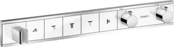 Термостат скрытого монтажа Hansgrohe RainSelect на 5 выходов, белый/хром (15358400)