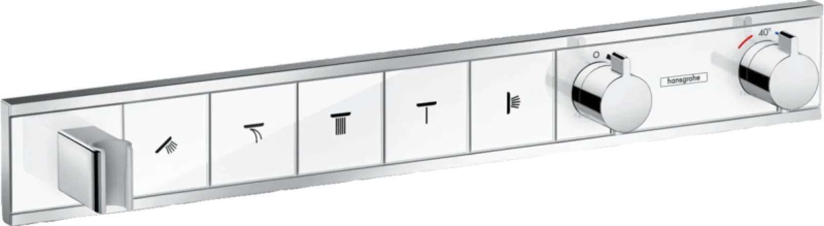 Термостат прихованого монтажу Hansgrohe RainSelect на 5 виходів, білий / хром (15358400)