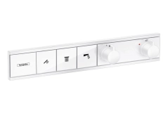 Термостат прихованого монтажу Hansgrohe RainSelect на три клавiши, бiлий матовий