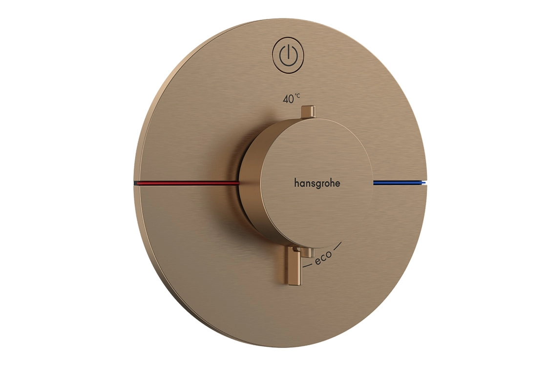 Термостат скрытого монтажа Hansgrohe ShowerSelect Comfort S на 1 функцию, бронза (15553140)