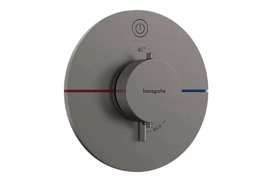 Термостат скрытого монтажа Hansgrohe ShowerSelect Comfort S на 1 функцию, полированный черный хром (15553340)