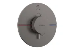 Термостат скрытого монтажа Hansgrohe ShowerSelect Comfort S на 1 функцию, полированный черный хром (15553340)