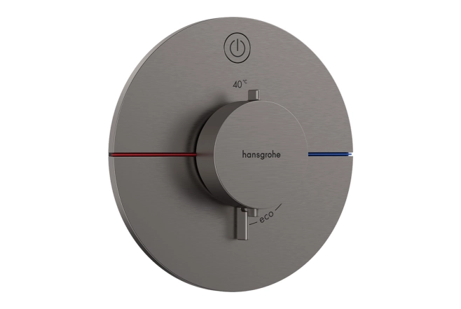 Термостат прихованого монтажу Hansgrohe ShowerSelect Comfort S на 1 функцію, полірований чорний хром (15553340)