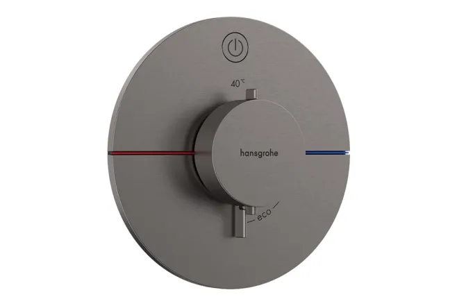 Термостат скрытого монтажа Hansgrohe ShowerSelect Comfort S на 1 функцию, полированный черный хром (15553340)