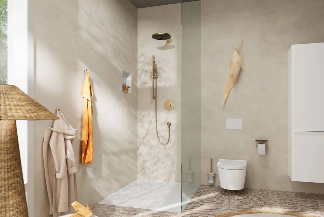 Термостат прихованого монтажу  Hansgrohe SHOWER SELECT COMFORT S  для 2х споживачів, шліфована  бронза Фото - 1