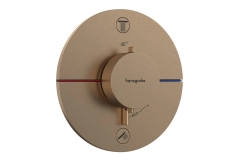 Термостат прихованого монтажу  Hansgrohe SHOWER SELECT COMFORT S  для 2х споживачів, шліфована  бронза