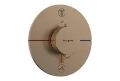 Термостат скрытого монтажа Hansgrohe SHOWER SELECT COMFORT S для 2х потребителей, шлифованная бронза