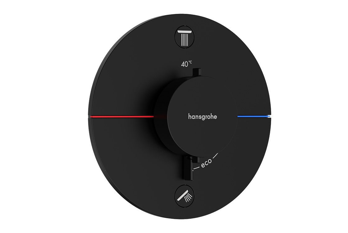 Термостат скрытого монтажа Hansgrohe SHOWER SELECT COMFORT S для 2х потребителей, черный матовый