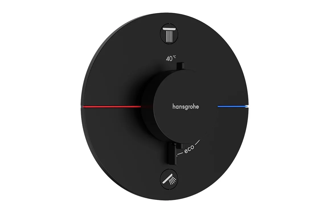 Термостат прихованого монтажу  Hansgrohe SHOWER SELECT COMFORT S  для 2х споживачів, чорний матовий