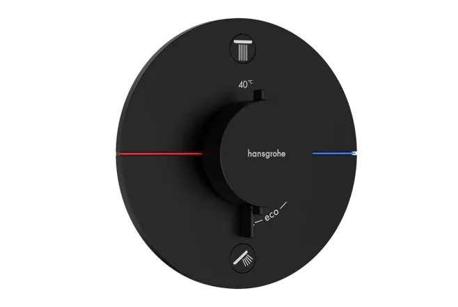 Термостат прихованого монтажу  Hansgrohe SHOWER SELECT COMFORT S  для 2х споживачів, чорний матовий