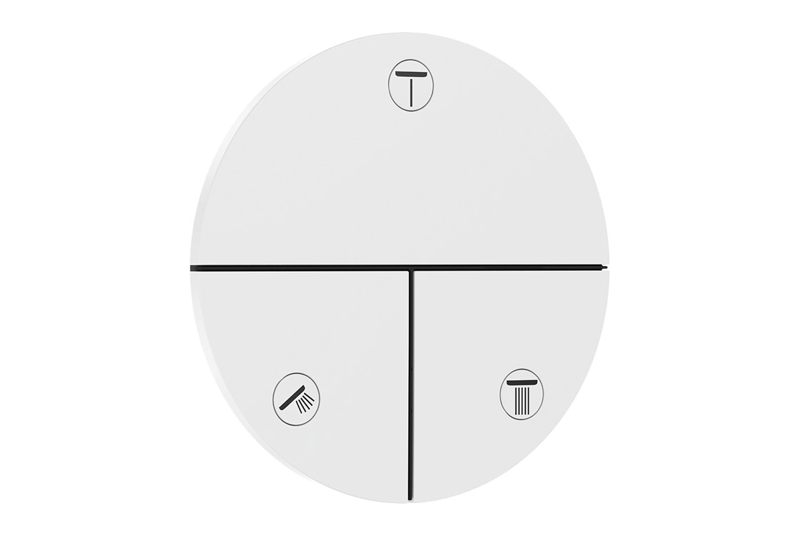 Перемикач Hansgrohe ShowerSelect Comfort S на 3 функції, матовий білий (15558700)