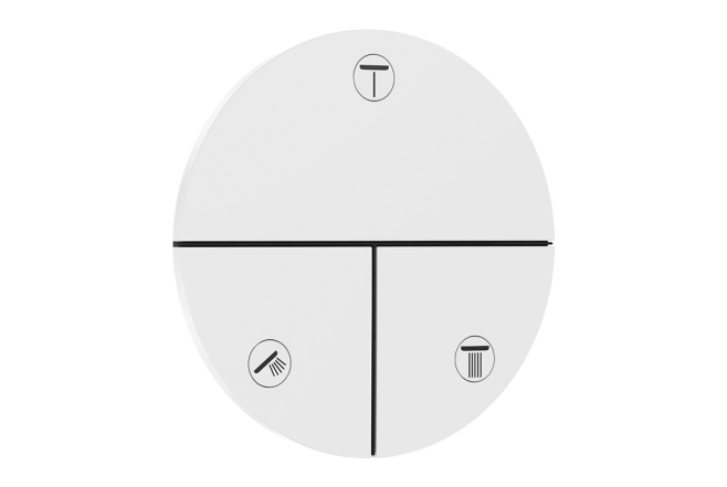 Перемикач Hansgrohe ShowerSelect Comfort S на 3 функції, матовий білий (15558700)