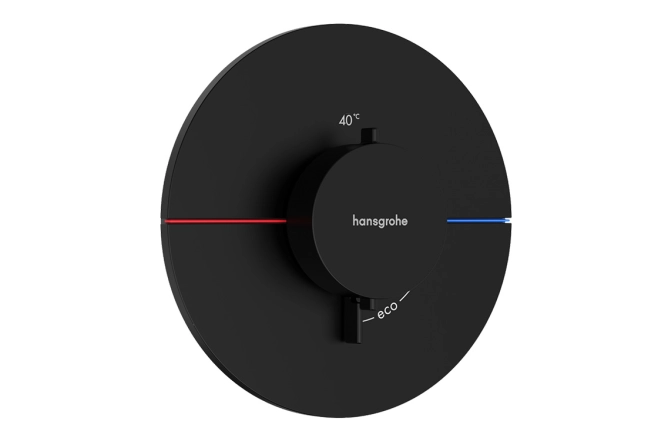Термостат для душу Hansgrohe ShowerSelect Comfort S HighFlow прихованого монтажу, чорний матовий (15559670)