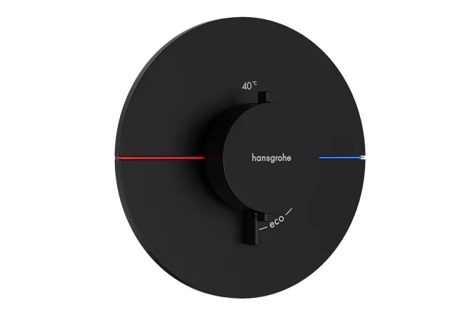 Термостат для душу Hansgrohe ShowerSelect Comfort S HighFlow прихованого монтажу, чорний матовий (15559670)