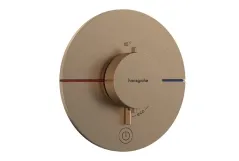 Термостат прихованого монтажу Hansgrohe ShowerSelect Comfort S HighFlow на 1 функцію, бронза (15562140)