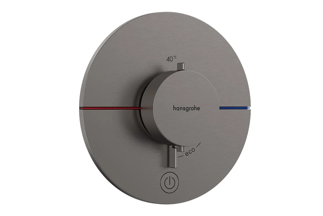 Термостат прихованого монтажу Hansgrohe ShowerSelect Comfort S HighFlow на 1 функцію, полірований чорний хром (15562340)