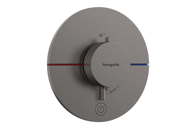 Термостат прихованого монтажу Hansgrohe ShowerSelect Comfort S HighFlow на 1 функцію, полірований чорний хром (15562340)
