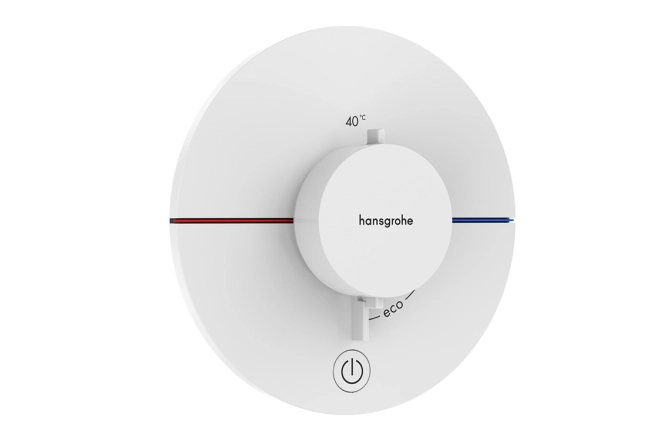 Термостат прихованого монтажу Hansgrohe ShowerSelect Comfort S HighFlow на 1 функцію, матовий білий (15562700)