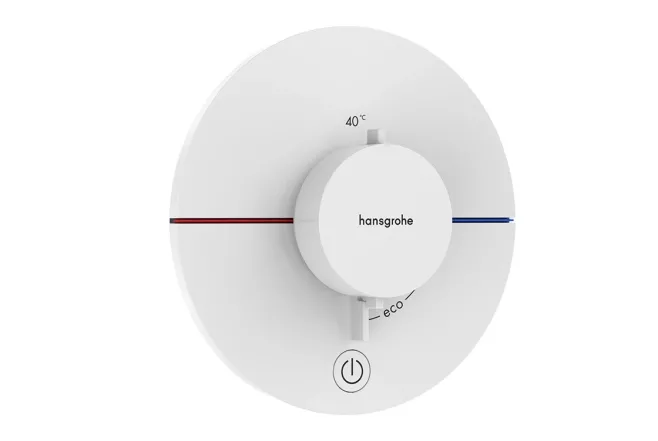 Термостат скрытого монтажа Hansgrohe ShowerSelect Comfort S HighFlow на 1 функцию, матовый белый (15562700)