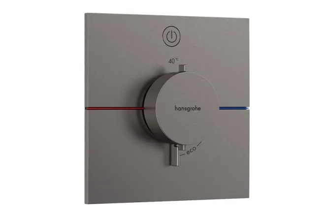 Термостат скрытого монтажа Hansgrohe ShowerSelect Comfort E на 1 функцию, Brushed Black, хром (15571340)