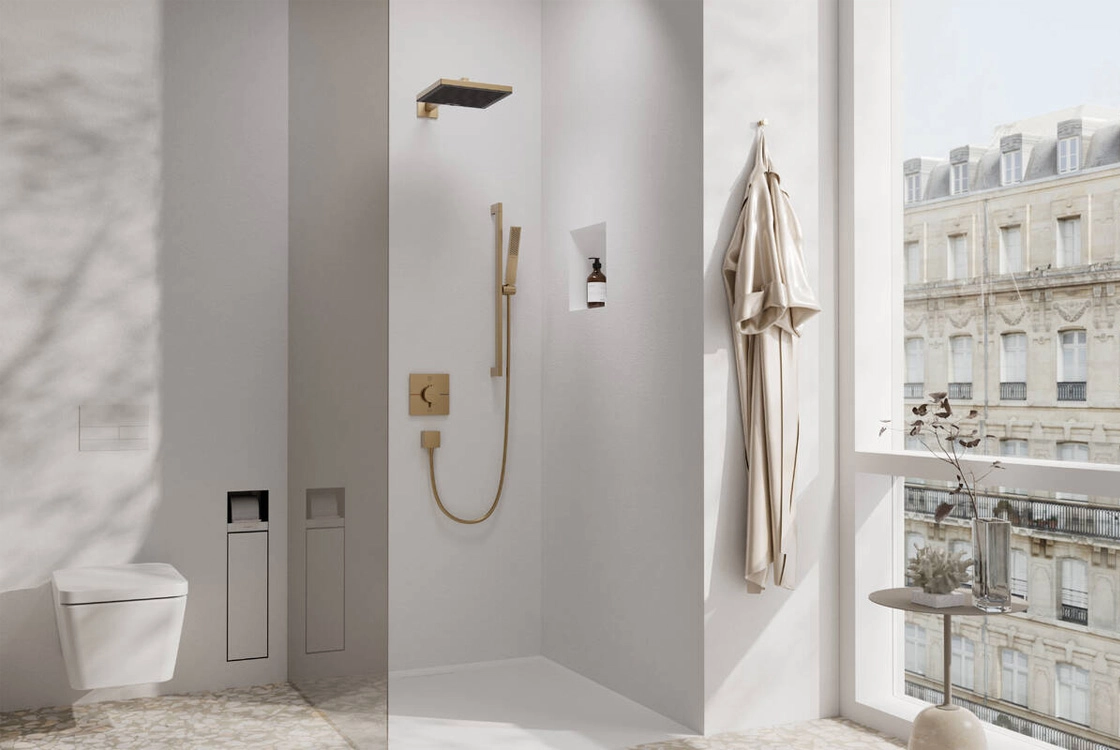 Термостат скрытого монтажа Hansgrohe SHOWER SELECT COMFORT E для 2х потребителей, шлифованная бронза Фото - 2