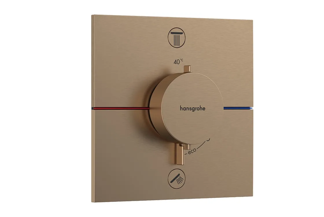 Термостат прихованого монтажу  Hansgrohe SHOWER SELECT COMFORT E  для 2х споживачів,  шліфованна бронза
