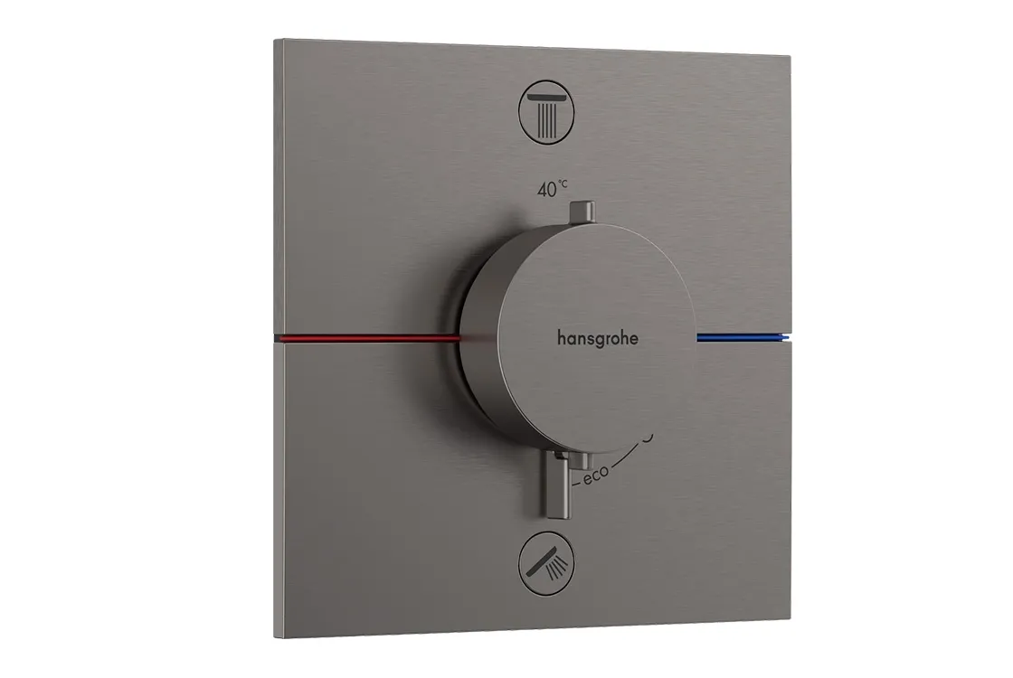 Термостат прихованого монтажу  Hansgrohe SHOWER SELECT COMFORT E  для 2х споживачів,  шліфованний чорний хром