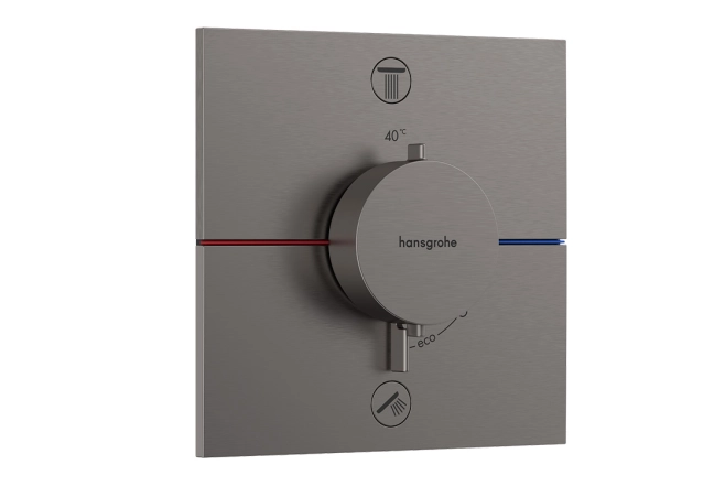 Термостат скрытого монтажа Hansgrohe SHOWER SELECT COMFORT E для 2х потребителей, шлифованный черный хром