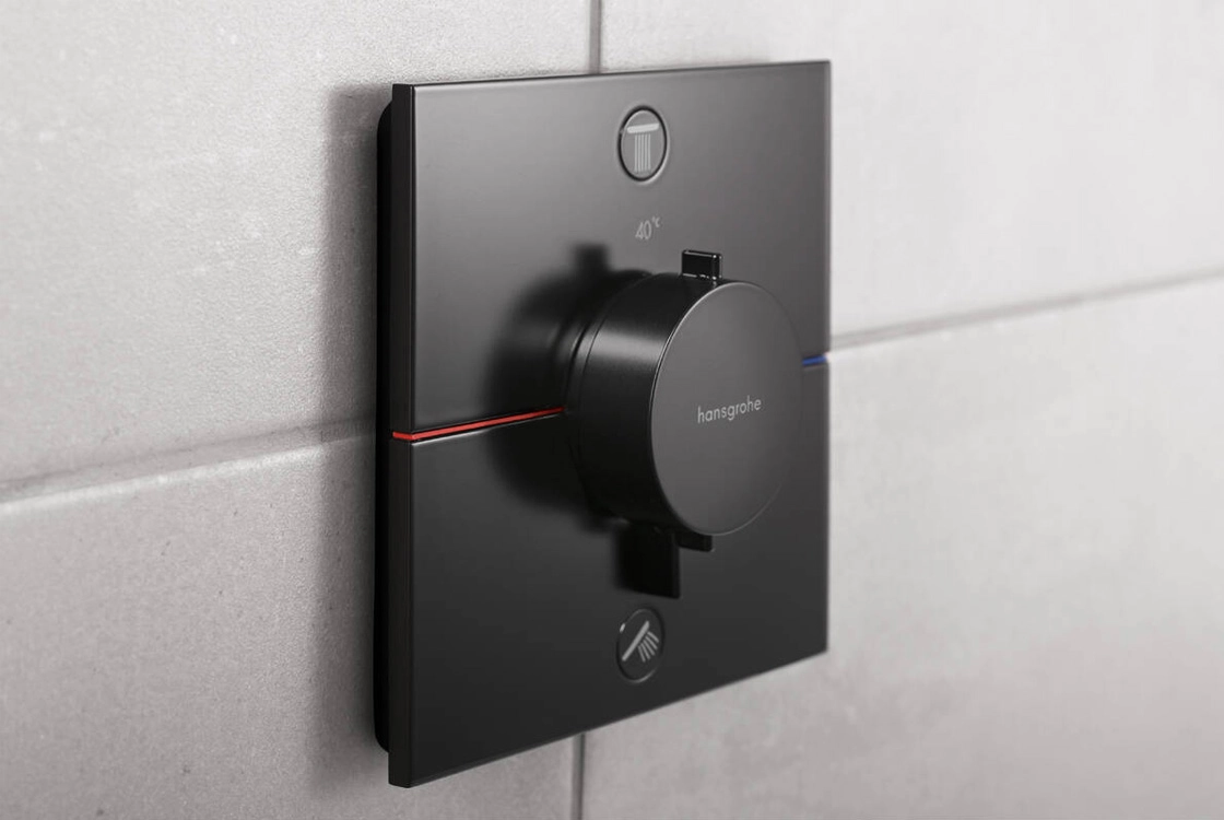 Термостат прихованого монтажу  Hansgrohe SHOWER SELECT COMFORT E  для 2х споживачів, чорний матовий Фото - 2