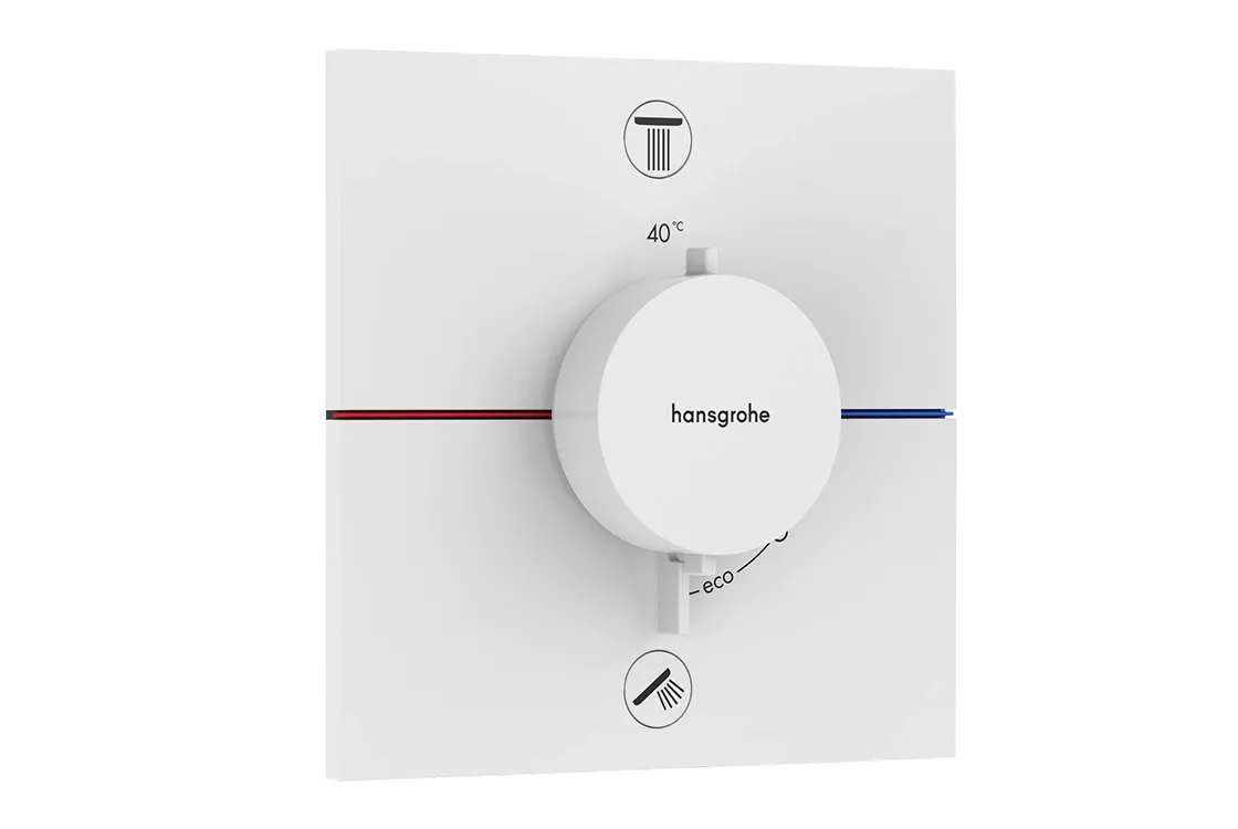 Термостат скрытого монтажа Hansgrohe ShowerSelect Comfort E на 2 функции, матовый белый (15572700)