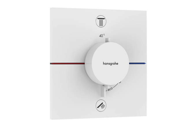 Термостат прихованого монтажу Hansgrohe ShowerSelect Comfort E на 2 функції, матовий білий (15572700)