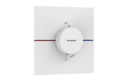 Термостат прихованого монтажу Hansgrohe ShowerSelect Comfort E HighFlow, матовий білий (15574700)