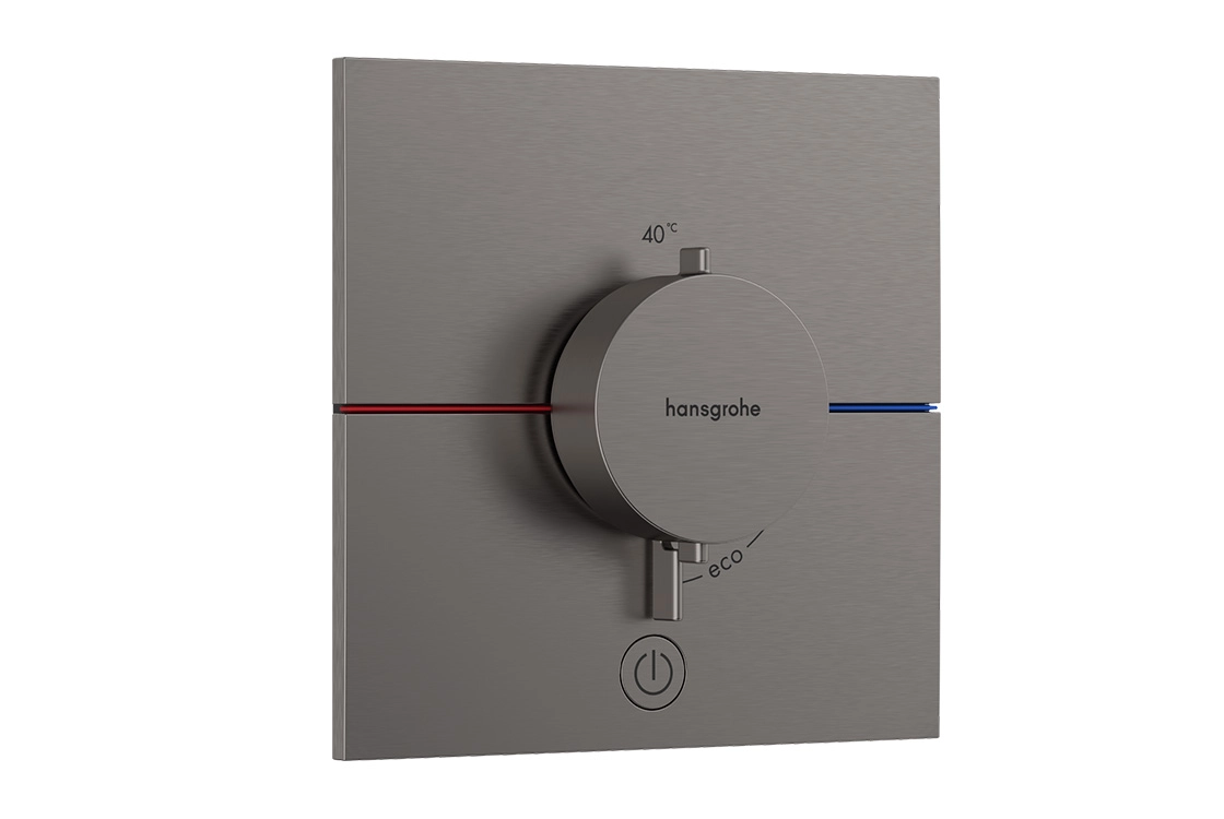 Термостат прихованого монтажу Hansgrohe ShowerSelect Comfort E HighFlow 1 функція, матовий чорний хром (15575340)