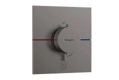 Термостат прихованого монтажу Hansgrohe ShowerSelect Comfort E HighFlow 1 функція, матовий чорний хром (15575340)