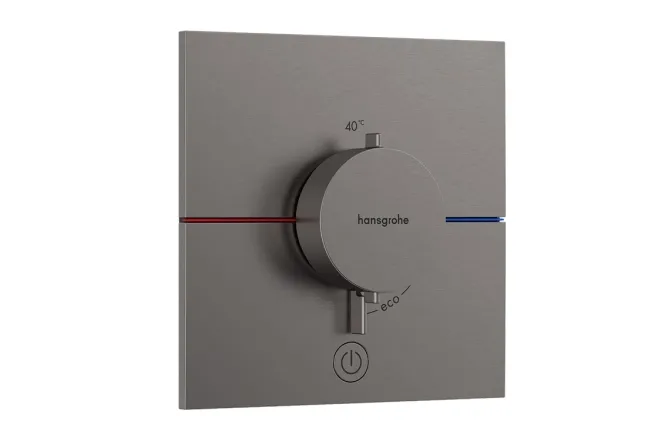 Термостат прихованого монтажу Hansgrohe ShowerSelect Comfort E HighFlow 1 функція, матовий чорний хром (15575340)