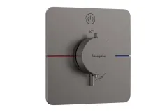 Термостат скрытого монтажа Hansgrohe ShowerSelect Comfort Q на 1 функцию, полированный черный хром (15581340)