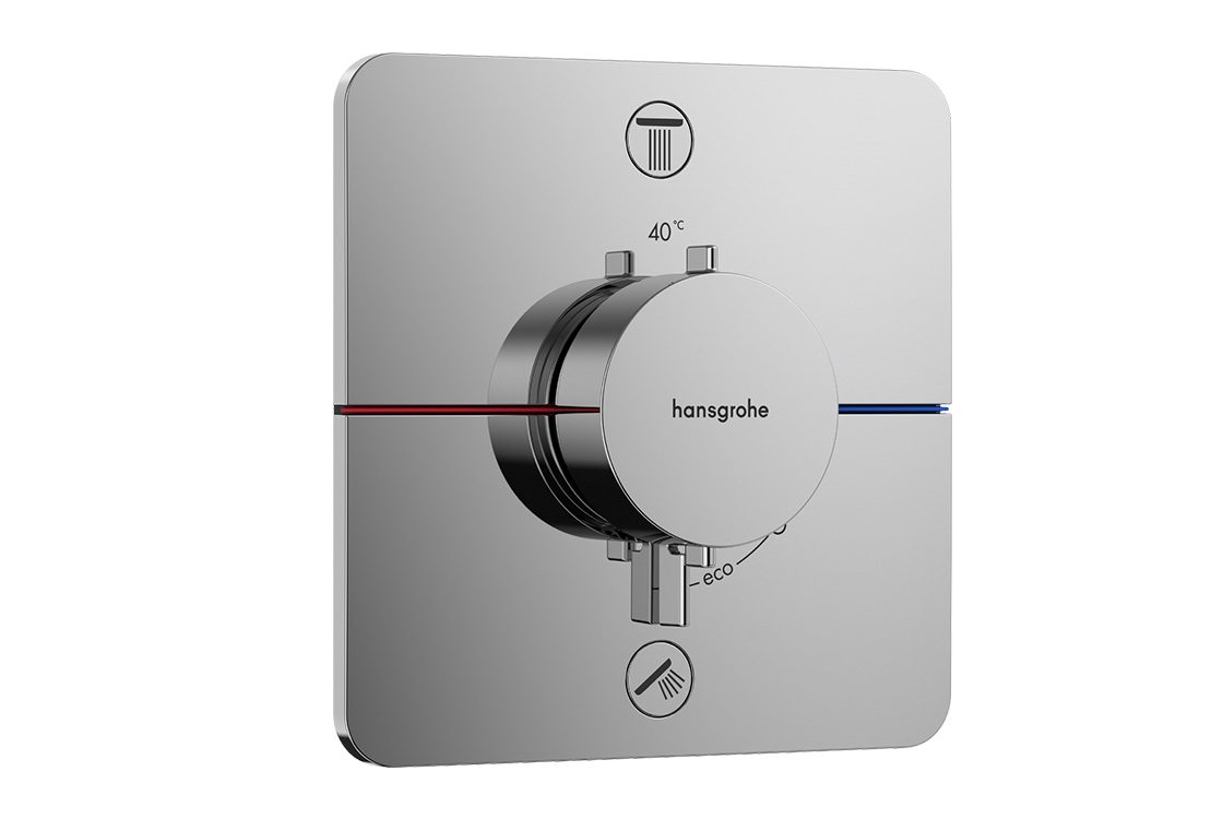 Термостат скрытого монтажа Hansgrohe SHOWER SELECT COMFORT Q для 2х потребителей, хром