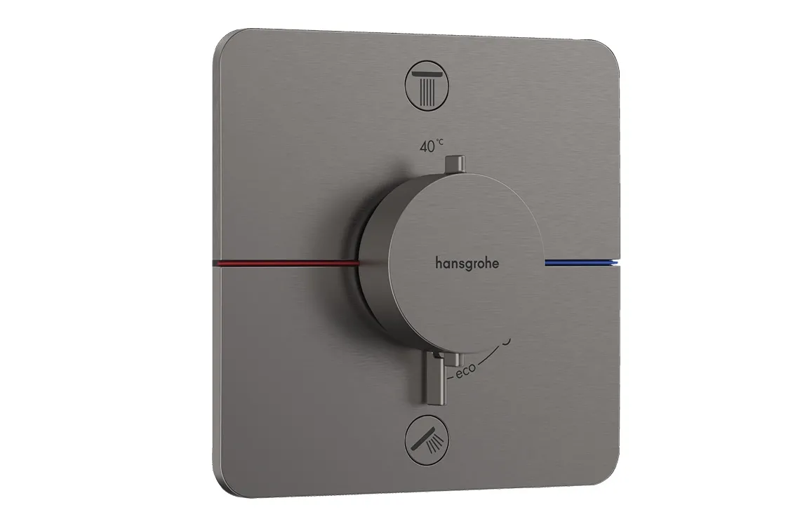 Термостат прихованого монтажу Hansgrohe ShowerSelect Comfort Q на 2 функції, полірований чорний хром (15583340)